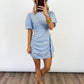 Coastal Bloom Dress - BLUE