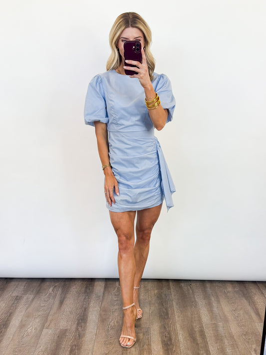 Coastal Bloom Dress - BLUE
