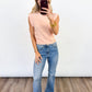 Apricot Glow Ribbed Top