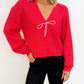 Cozy Charm Bow Sweater - 2 COLORS