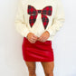 Mistletoe Mini Faux Leather Skirt
