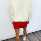 Mistletoe Mini Faux Leather Skirt