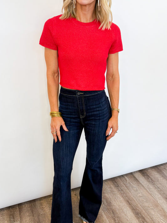 Holiday Knit Cropped Sweater