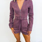 Plum Utility Denim Romper