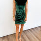 Velvet Holiday Dress - GREEN
