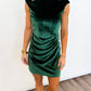 Velvet Holiday Dress - GREEN