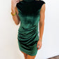 Velvet Holiday Dress - GREEN