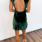 Velvet Holiday Dress - GREEN