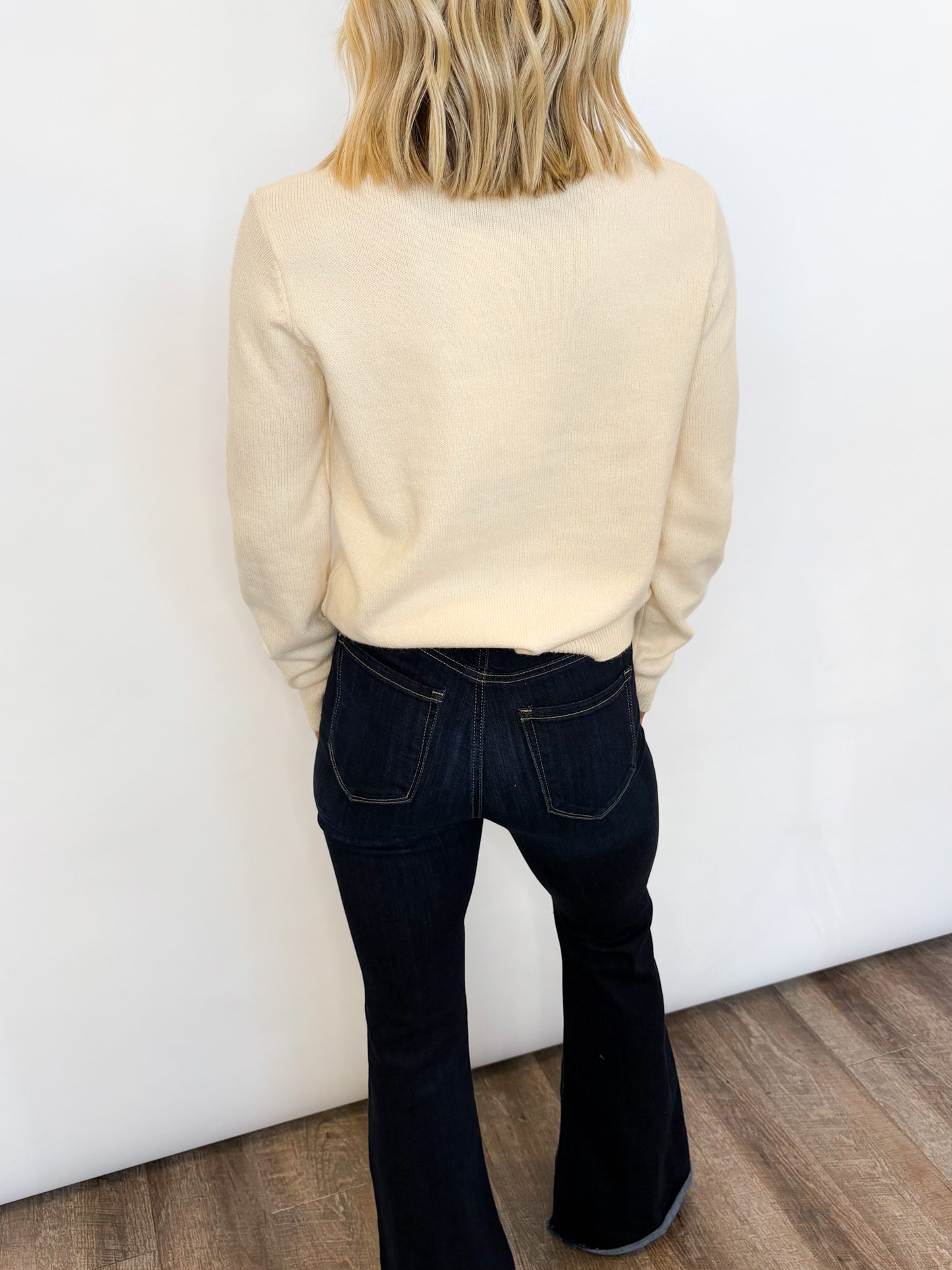 Golden Bow Sequin Sweater