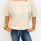 Every Day Drawstring Hem Top