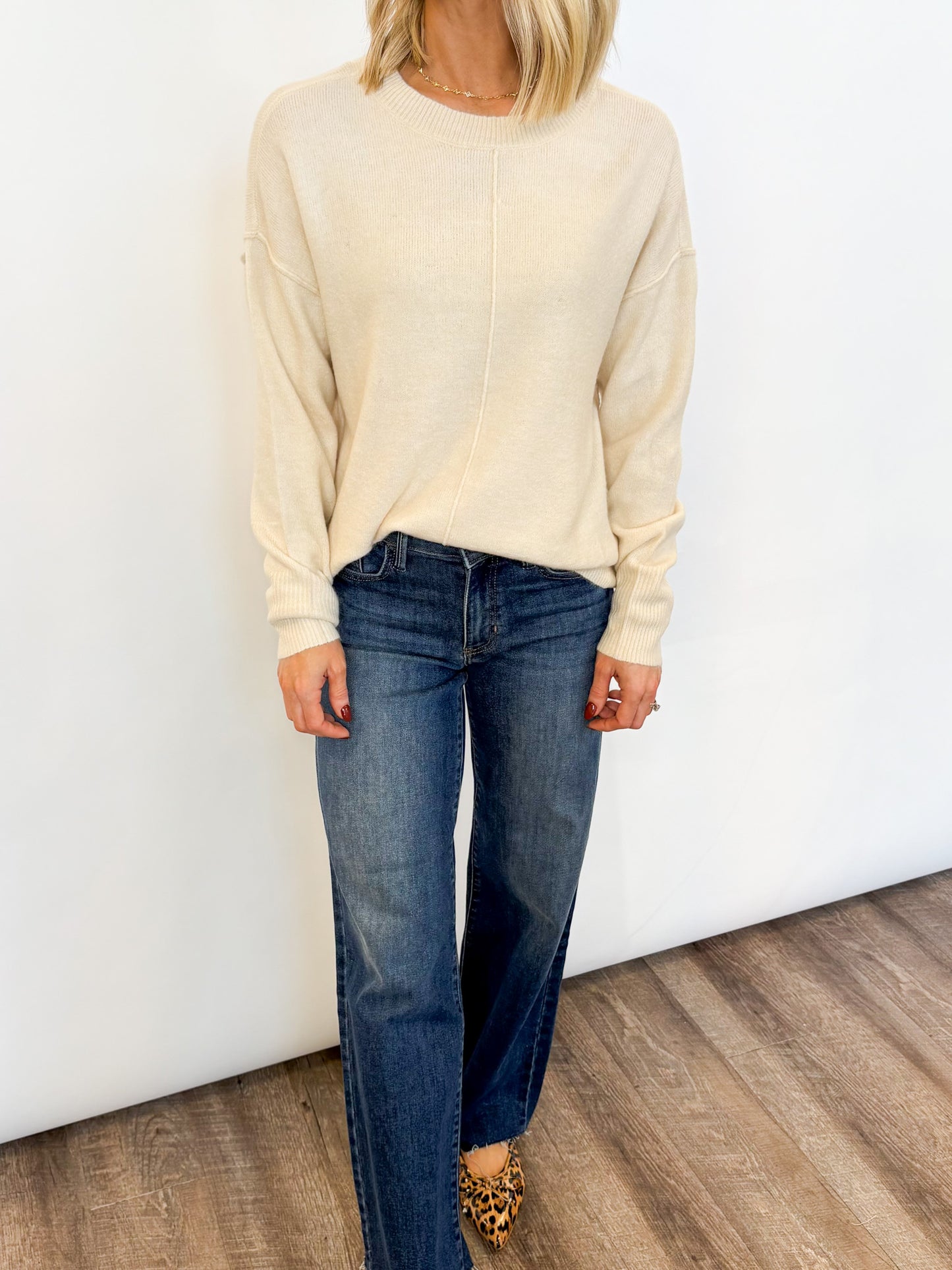 Essential Ivory Knit Sweater