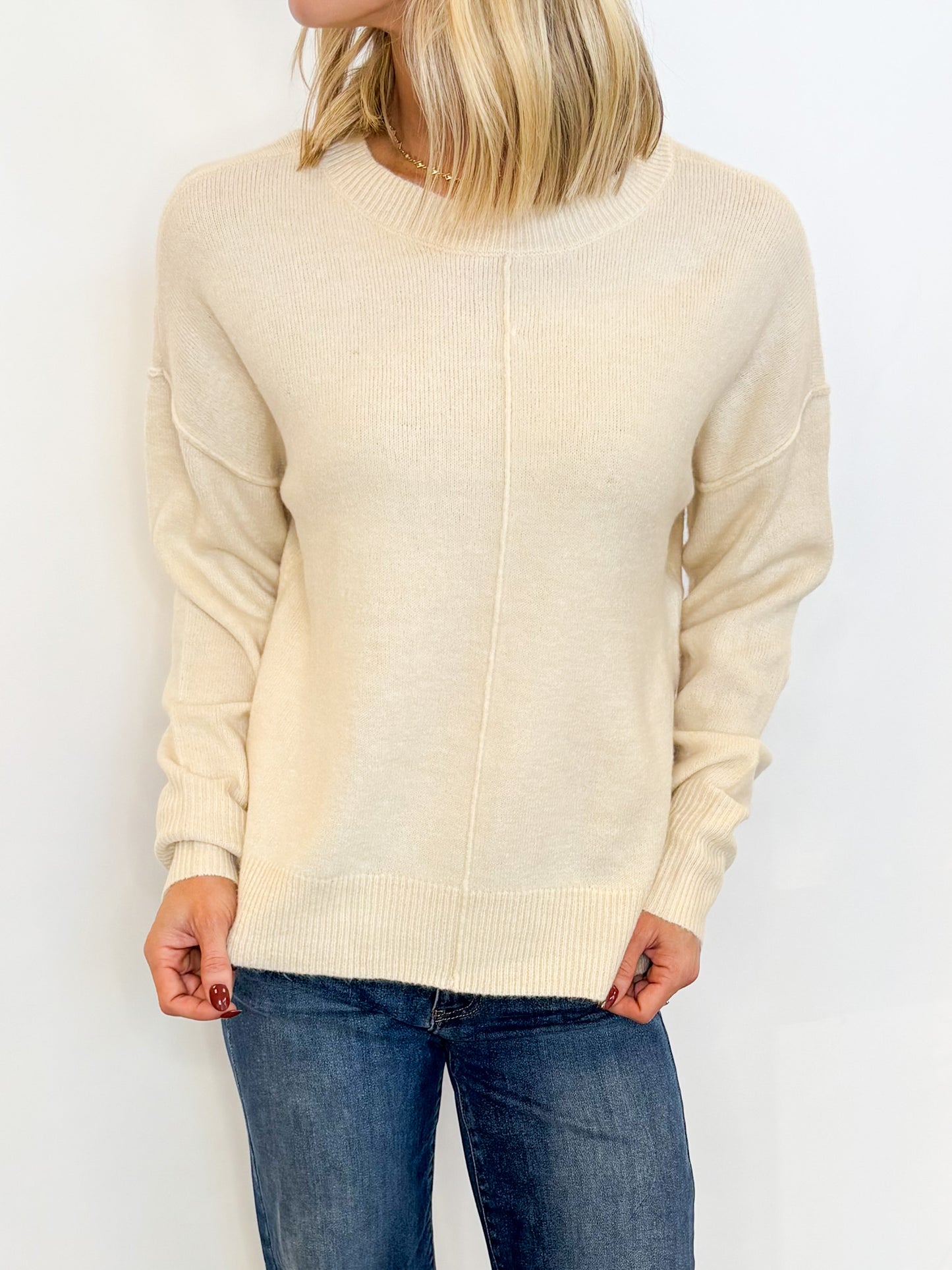 Essential Ivory Knit Sweater