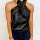 After Dark Faux Leather Top