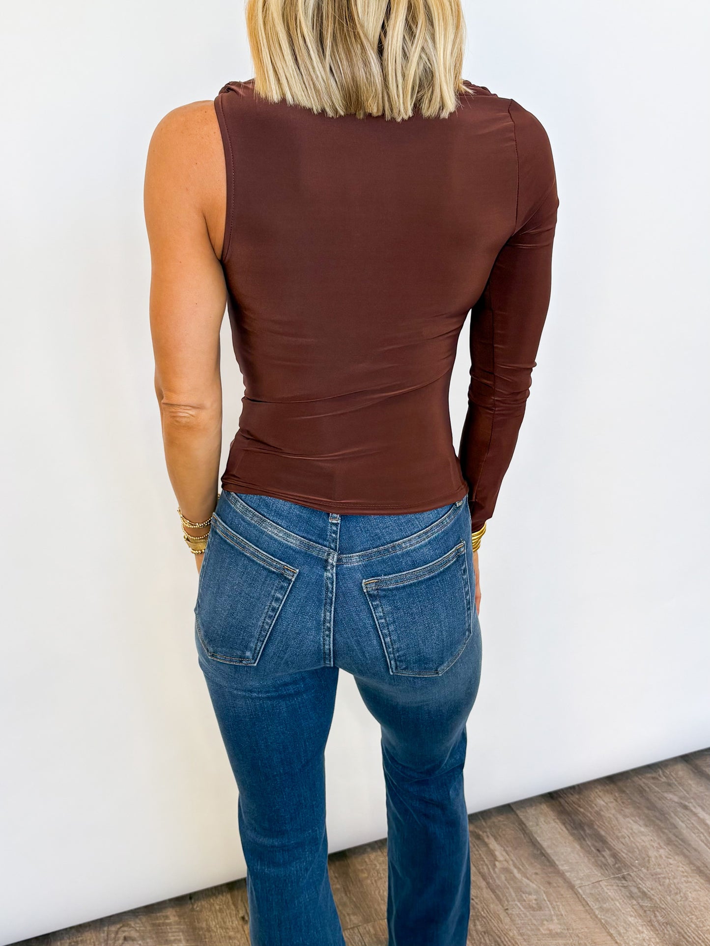 Draped Elegance One-Shoulder Top - 2 Colors