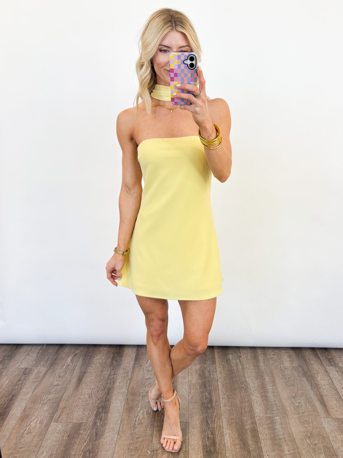 Sunshine Twist Halter Dress