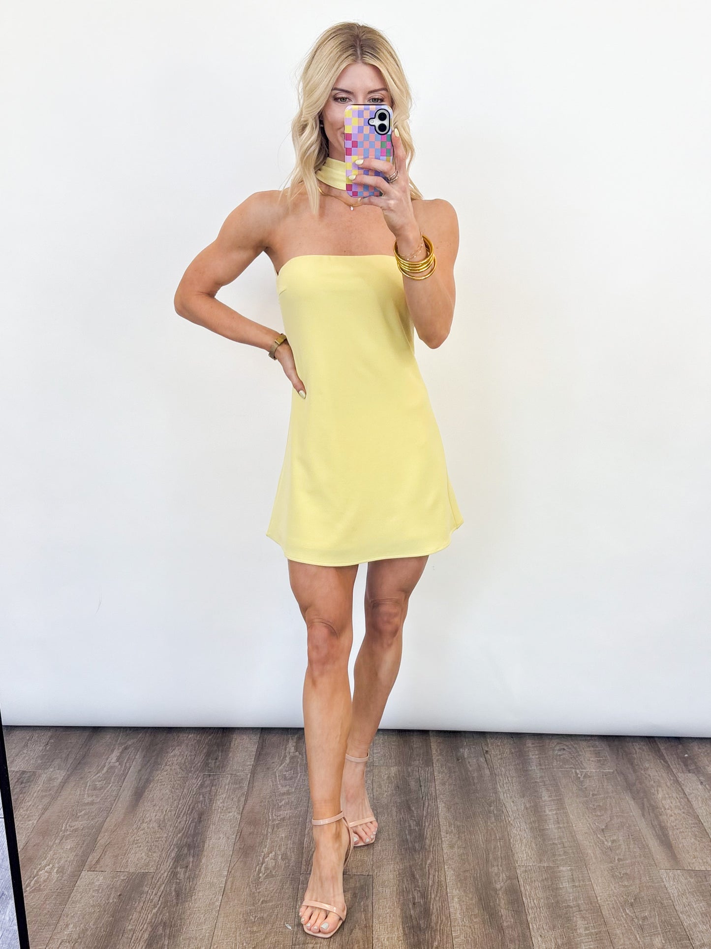 Sunshine Twist Halter Dress