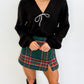 Holiday Cheer Plaid Skort - GREEN