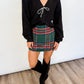 Mistletoe Plaid Skort - GREEN