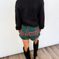 Holiday Cheer Plaid Skort - GREEN