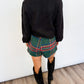 Mistletoe Plaid Skort - GREEN