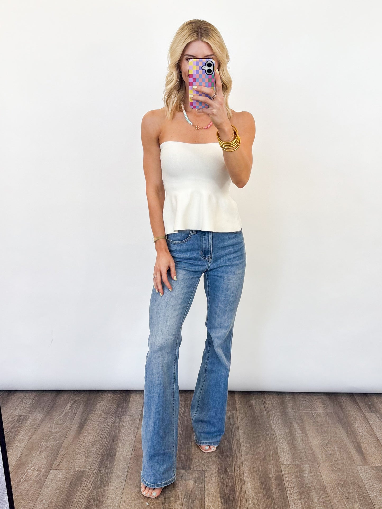Sunny Days Strapless Top - 2 COLORS