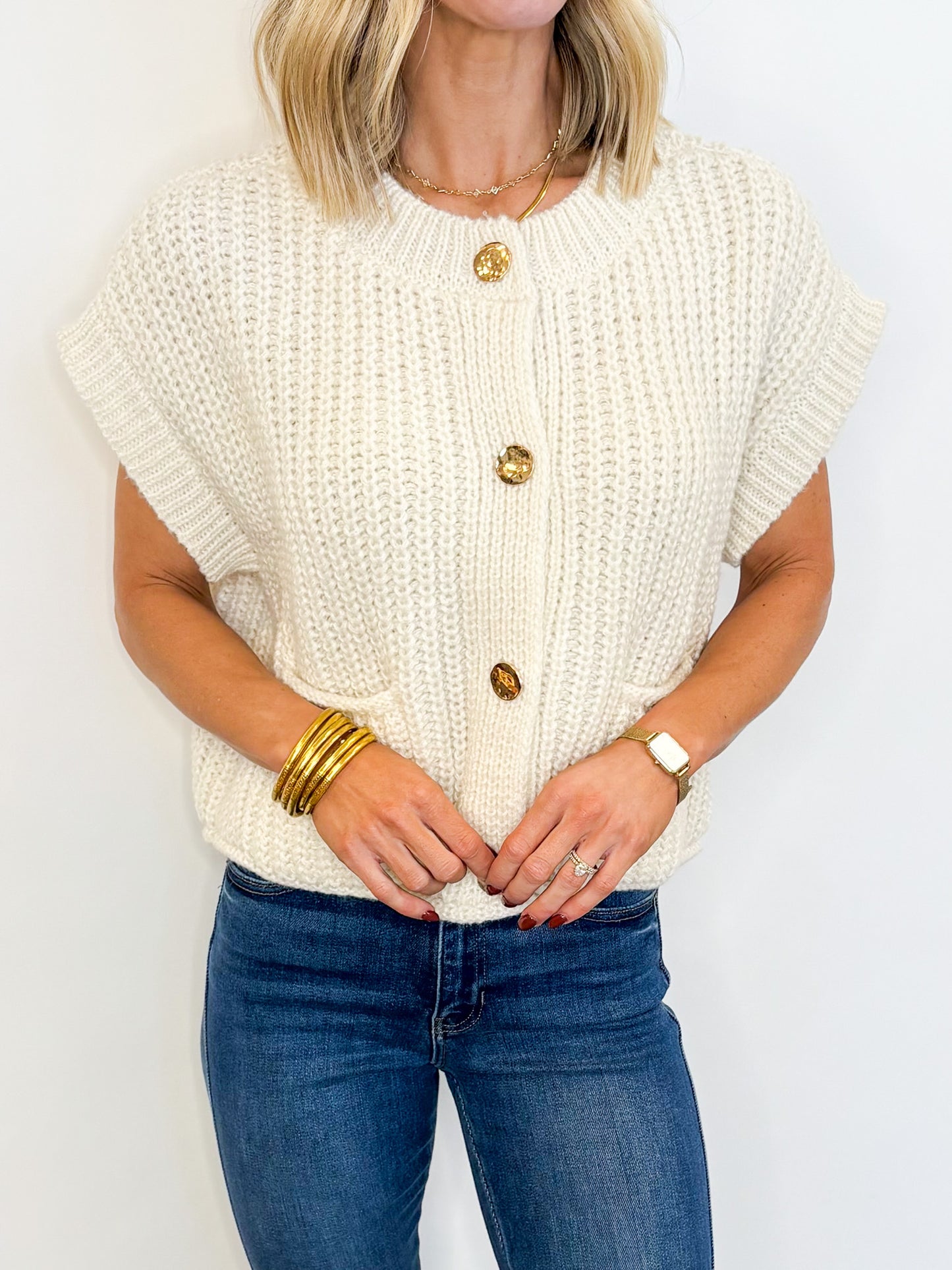 Cozy Charm Knit Sweater Vest