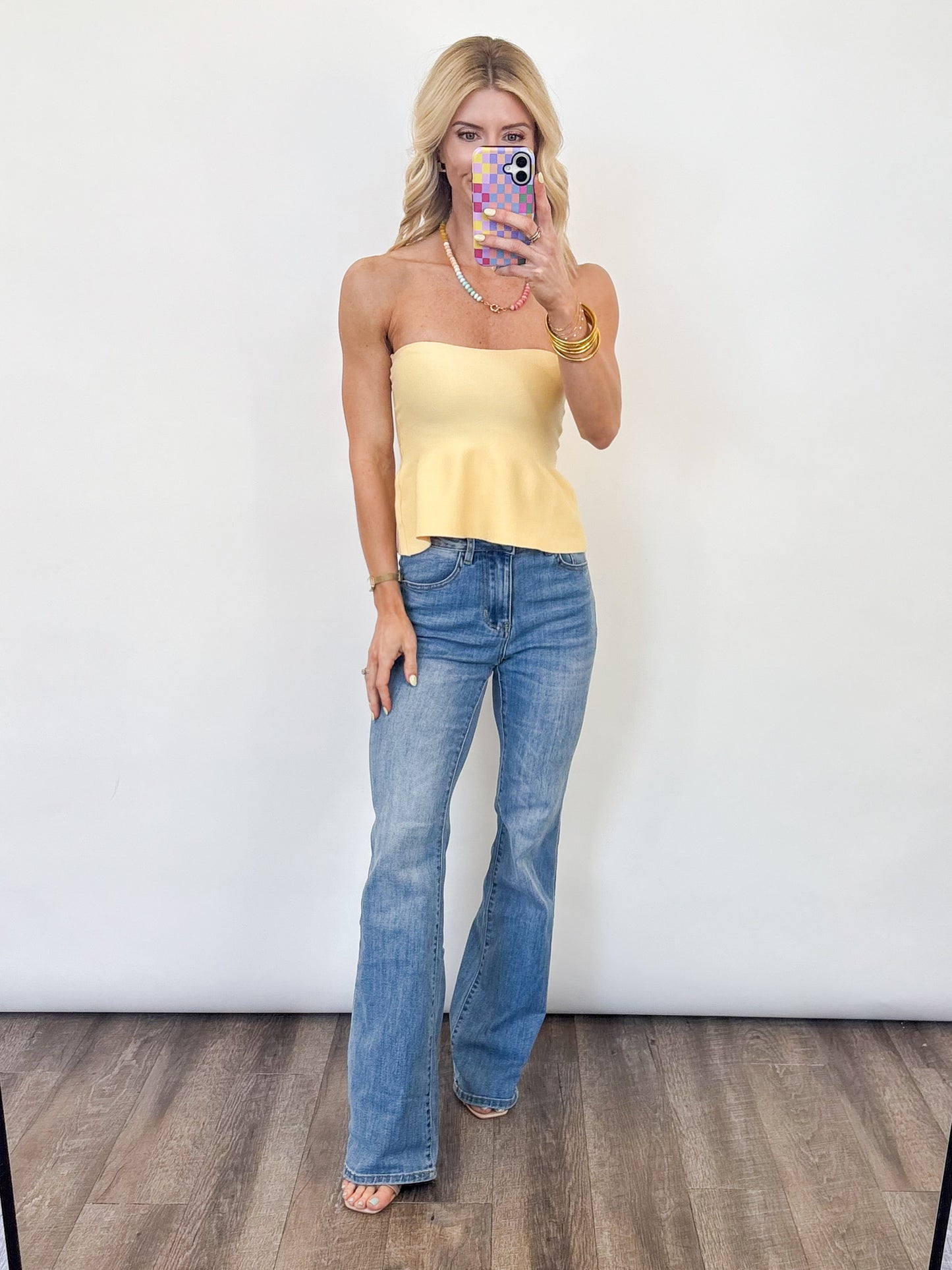 Sunny Days Strapless Top - 2 COLORS