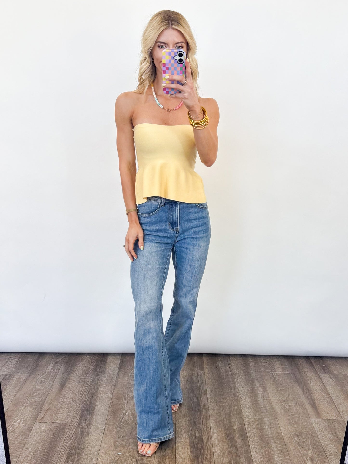 Sunny Days Strapless Top - 2 COLORS