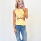 Sunlit Circle Linen Top - 2 COLORS
