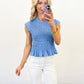 Sunny Stroll Smocked Top - 2 COLORS