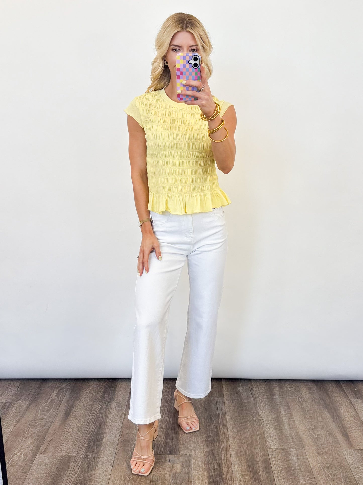 Sunny Stroll Smocked Top - 2 COLORS