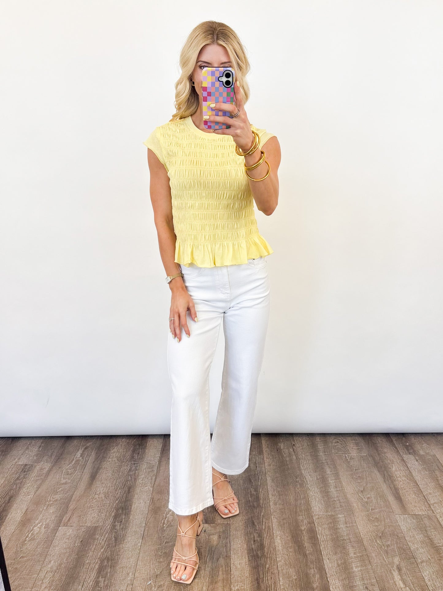 Sunny Stroll Smocked Top - 2 COLORS
