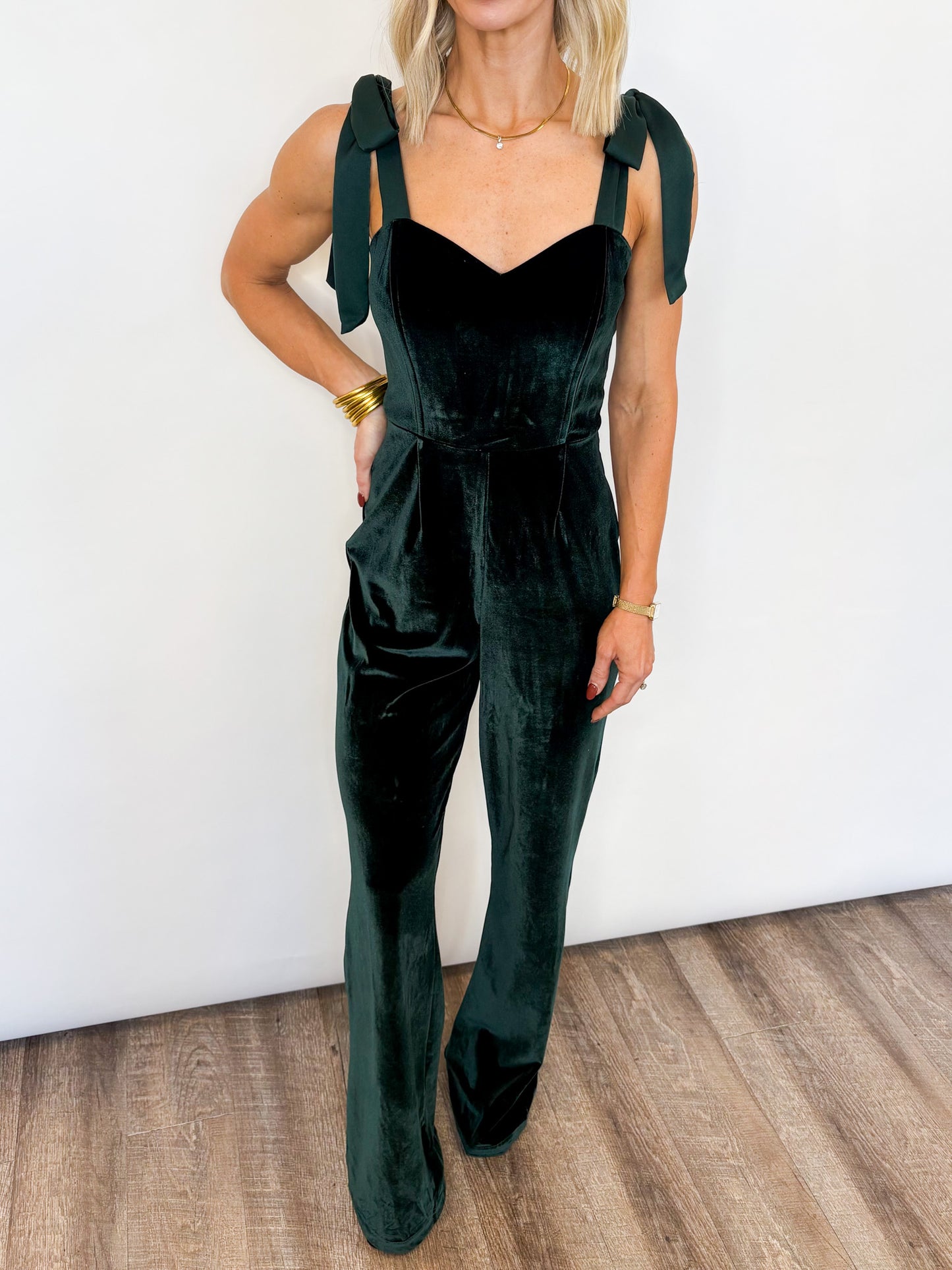Holiday Elegance Velvet Jumpsuit