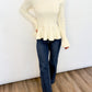Ivory Belle Peplum Sweater