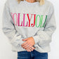 Holly Jolly Embroidered Sweatshirt