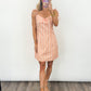 Peachy Stripes Mini Dress