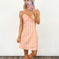 Peachy Stripes Mini Dress