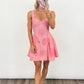 Coral Bloom Eyelet Dress