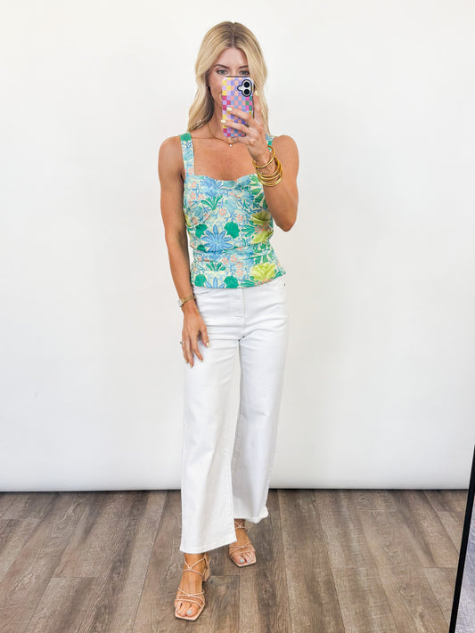 Laguna Bloom Ruched Top