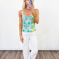 Laguna Bloom Ruched Top