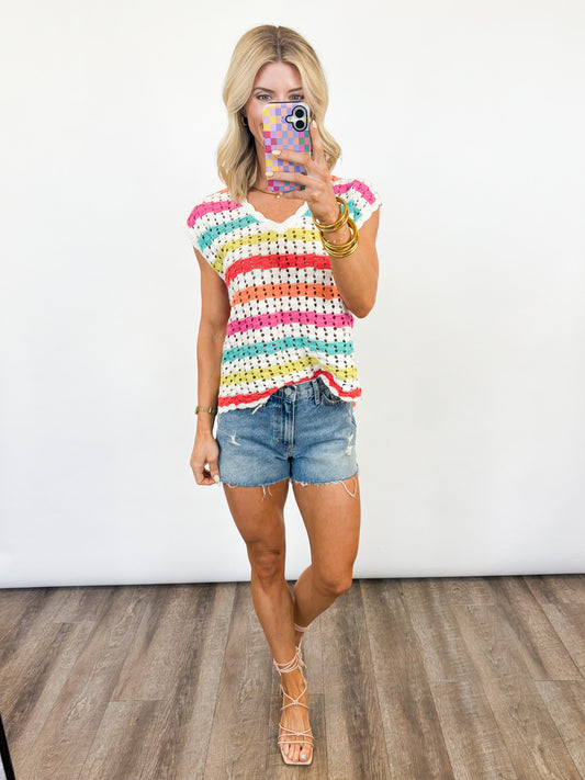 Sunbeam Crochet Sweater Vest