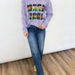 Mardi Gras Sequin Knit Sweater