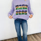Mardi Gras Sequin Knit Sweater