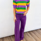 Mardi Gras SS Knit Sweater