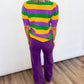 Mardi Gras SS Knit Sweater