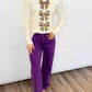 Mardi Gras Bow Sequin Sweater - 2 COLORS