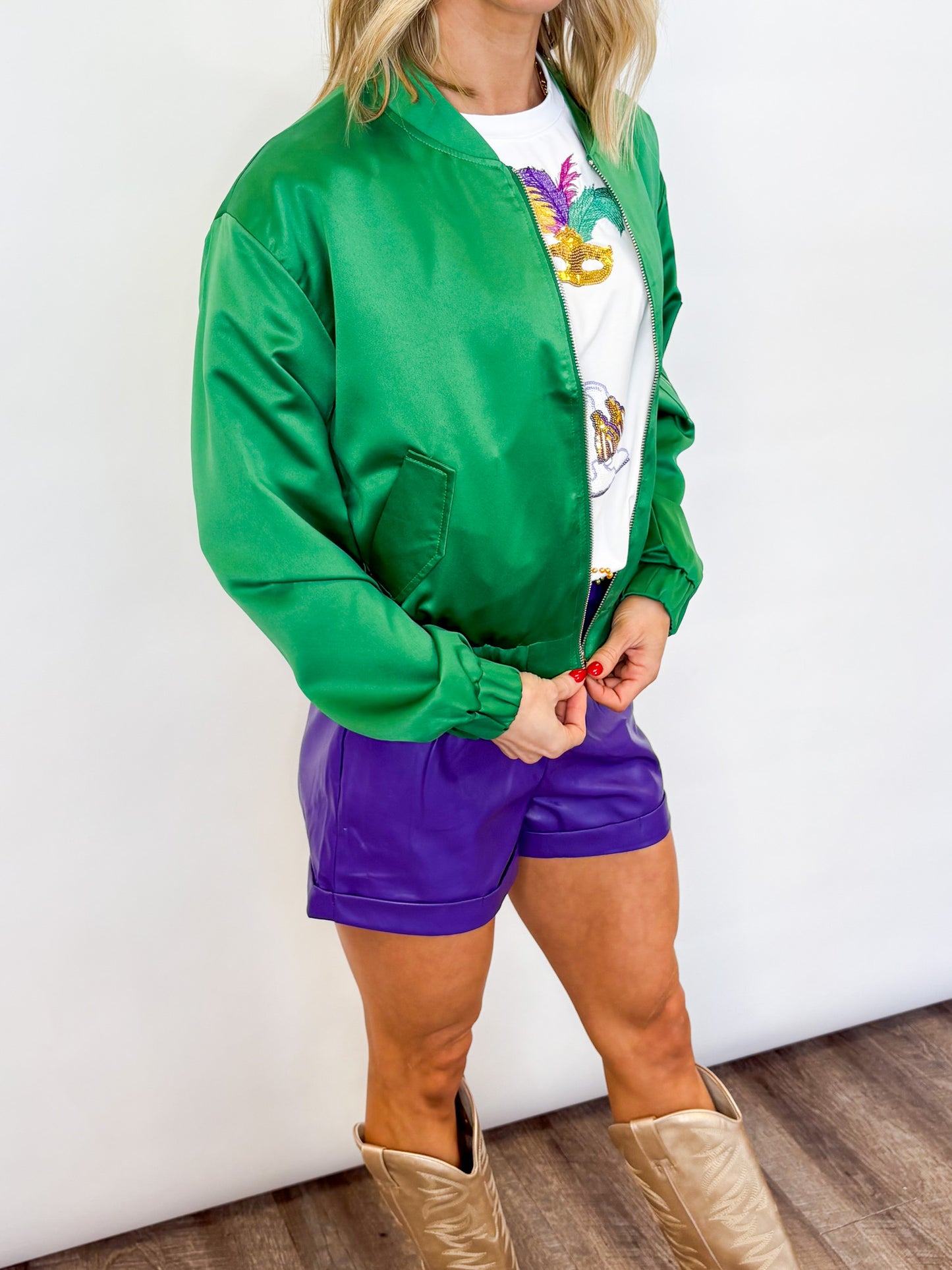 Mardi Gras Bomber Jacket - 2 Colors