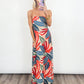 Tropical Escape Strapless Maxi Dress