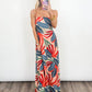Tropical Escape Strapless Maxi Dress