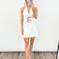 Coastal Luxe Buckle Mini Dress